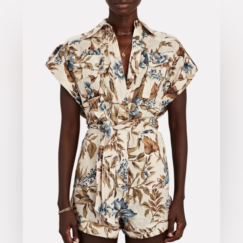 Zimmermann Aliane Roll Cuff Playsuit Size US 10 - AU 3 LOWERED TO 399